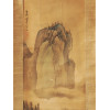 CHINESE WATERCOLOR PAINTING ON SILK SCROLL SIGNED PIC-2