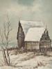 RURAL WINTER LANDSCAPE OIL PAINTING BY J. MEDINA PIC-1