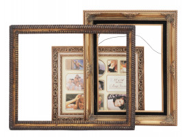 VINTAGE GILT ORNATE WOODEN PICTURE FRAMES