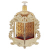 VINTAGE PERFUME BOTTLE WITH GILT CLOCKWORK STAND PIC-2