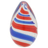 MURANO MANNER EGG SHAPED SWIRL GLASS PAPERWEIGHT PIC-1