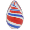 MURANO MANNER EGG SHAPED SWIRL GLASS PAPERWEIGHT PIC-2