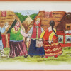 2000 RUSSIAN PEASANTS WATERCOLOR PAINTING SIGNED PIC-1