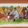 2000 RUSSIAN PEASANTS WATERCOLOR PAINTING SIGNED PIC-4