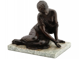 LADY BRONZE SCULPTURE IN MANNER OF EUGENE AIZELIN