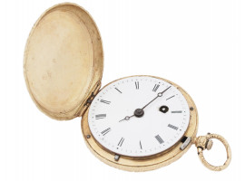 ANTIQUE EUROPEAN 18K GOLD POCKET WATCH, C 1880