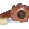 FRENCH SAINT CLAUDE HAND CARVED HEAD TOBACCO PIPE PIC-8