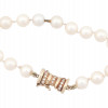 PEARLS DIAMONDS JEWELRY BRACELET W 14K GOLD CLASP PIC-0