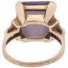 14K YELLOW GOLD AND AMETHYST STONE JEWELRY RING PIC-3