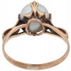 14K YELLOW GOLD PEARL FOLIAGE DESIGN JEWELRY RING PIC-3