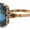 14K YELLOW GOLD AND SAPPHIRE STONE JEWELRY RING PIC-1