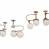 14K GOLD AND 14K WHITE GOLD PEARL EARRINGS PIC-0