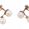 14K GOLD AND 14K WHITE GOLD PEARL EARRINGS PIC-2