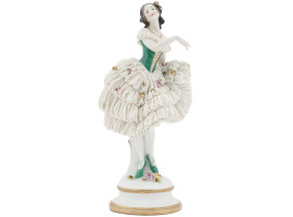 VOLKSTEDT GERMAN DRESDEN PORCELAIN DANCER FIGURE