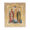 ANTIQUE RUSSIAN ICON ST. MICHAEL AND STEPHANIDA PIC-0