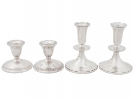 AMERICAN WEIGHTED STERLING SILVER CANDLE HOLDERS