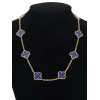 VAN CLEEF ALHAMBRA 18K GOLD ENAMEL NECKLACE PIC-0