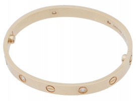 18K YELLOW GOLD AND DIAMOND CARTIER LOVE BRACELET