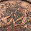 ANTIQUE RUSSIAN COPPER BAS RELIEF SCENE PLAQUE PIC-1