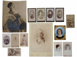ANTIQUE LATE 19TH C CABINET PHOTOGRAPHS OF WOMEN