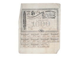 CIVIL WAR ERA CONFEDERATE STATES LOAN BOND SHEET