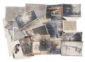 LARGE COLLECTION OF ANTIQUE BLACK AND WHITE PHOTO