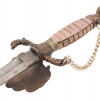 DRESS SWORD WITH KNIGHTS HELMET POMMEL AND CHAIN PIC-7