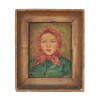 MID CENT RUSSIAN FEMALE PORTRAIT OIL PAINTING PIC-0