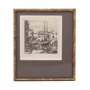 VENETIAN LANDSCAPE ETCHING BY LIONEL BARRYMORE PIC-0