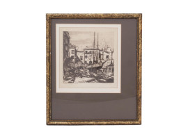 VENETIAN LANDSCAPE ETCHING BY LIONEL BARRYMORE