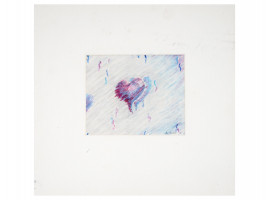 ABSTRACT PASTEL PAINTING OF HEART BY IPO SANTOS