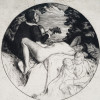 ANTIQUE SCOTTISH NUDE DRYPOINT BY WILLIAM STRANG PIC-1