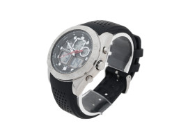 STAINLESS STEEL DIGITAL CHRONOGRAPH WRIST WATCH