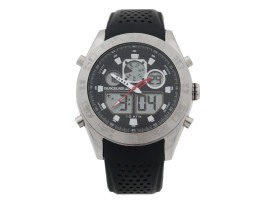 STAINLESS STEEL DIGITAL CHRONOGRAPH WRIST WATCH