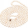 PEARL DESIGN NECKLACE WITH GOLD RUBY STONES CLASP PIC-1