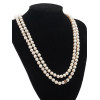 PEARL DESIGN NECKLACE WITH GOLD RUBY STONES CLASP PIC-0