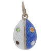 RUSSIAN 84 SILVER ENAMEL EASTER EGG PENDANT PIC-2