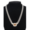 VINTAGE DAVID YURMAN GOLD SILVER CITRINE NECKLACE PIC-0