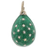 RUSSIAN SILVER ENAMEL ARIES EASTER EGG PENDANT PIC-2