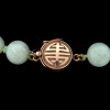 CHINESE JADE BEADED NECKLACE WITH 14K GOLD CLASP PIC-1