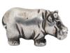 RUSSIAN SILVER FIGURE OF A HIPPO WITH RUBY EYES PIC-1