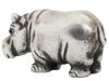 RUSSIAN SILVER FIGURE OF A HIPPO WITH RUBY EYES PIC-2