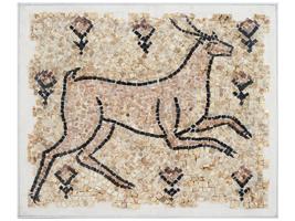 ANCIENT EAST ROMAN BYZANTINE EMPIRE DEER MOSAIC