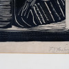 AMERICAN ABSTRACT WOODCUT PRINT BY LESLIE LASKEY PIC-5