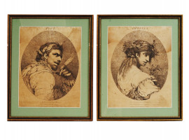 ANTIQUE THEATRICAL ETCHINGS BY JOHN H. MORTIMER