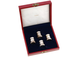 STERLING SILVER SALT SHAKERS SET BY CARTIER IOB