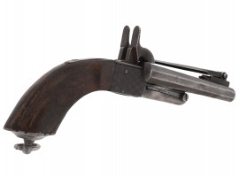 FRENCH PINFIRE BLACK POWDER PISTOL WITH BAYONET