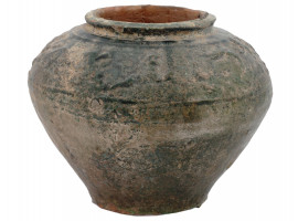 ANCIENT CHINESE HAN DYNASTY TERRACOTTA VASE