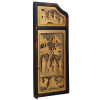 ANTIQUE CHINESE CARVED AND GILT WOODEN DOOR PANEL PIC-0