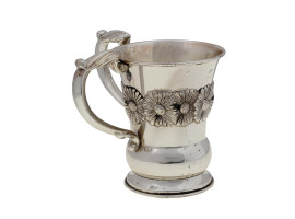 VINTAGE JUDAICA HAZORFIM 925 SILVER NETILAT CUP